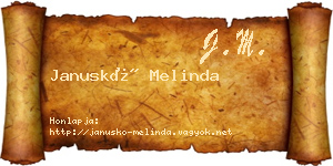 Januskó Melinda névjegykártya